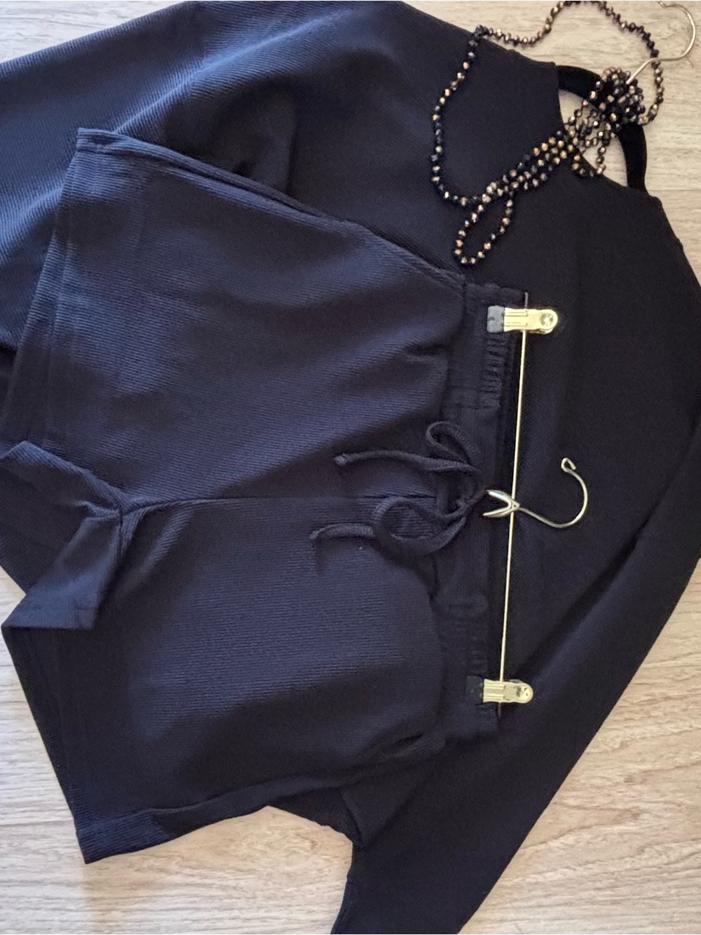 Women's Black Knit Lounge shorts & Top Set - Brand Zenana